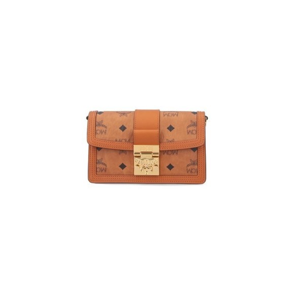 Mcm Tracy Medium Shoulder Bag Visetos Brown - NWT - Picture 1 of 5